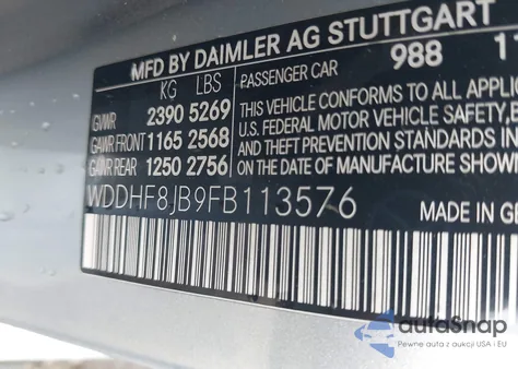 2015 Mercedes-Benz E 350 4Matic из США, поврежденный, VIN WDDHF8JB9FB113576